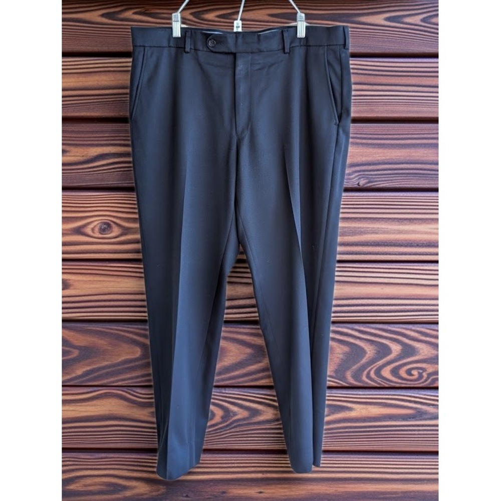 Ballin Comfort-EZE Men's Navy Blue Dress Pants Flat Front 36